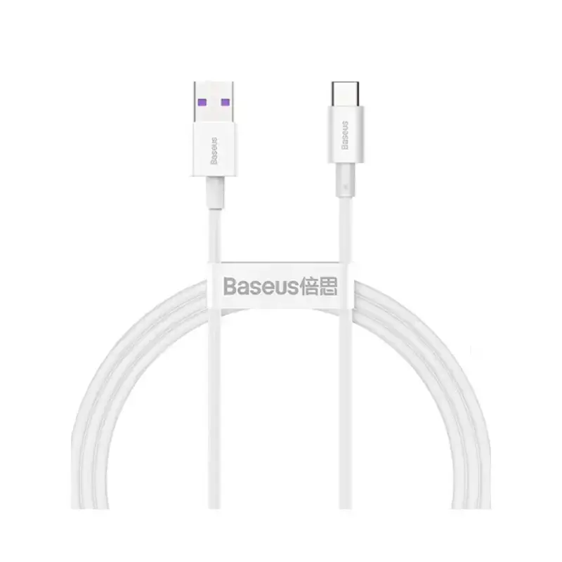 کابل  Baseus Superior Fast Charging Cable USB-A To USB-C 66W رنگ سفید